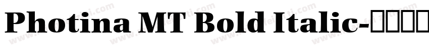 Photina MT Bold Italic字体转换
